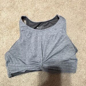 Athleta Heather Gray Twist Sports Bra